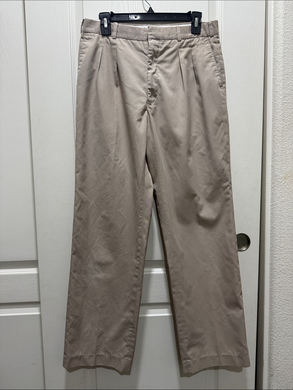 LOFT Women’s Beige Pleated High Rise Trousers Size 32